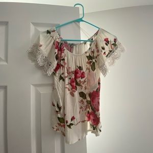Floral off the shoulder spring top